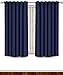 Utopia Bedding Curtain for Bedroom - Rod Pocket Blackout Curtains 63 Inch Length 2 Panels Set - Thermal Curtains & Drapes for Living Room, Bedroom, 52W x 63L Inches, Navy