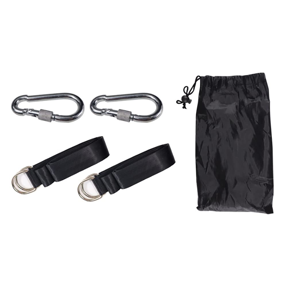 ANCLLO Tree Swing Hanging Straps Kit-5ft Extra Long Strap with Safer Lock Snap Carabiner Hooks Perfect for Tree Swing and Hammocks