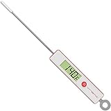 Vremi Meat Thermometer for Kitchen - Instant Read Digital Thermometer with 5.25 inch Stainless Steel Probe for Cooking BBQ Grill Smoker or Oven Food - Temperature Guide Probe Cover and Battery - Red