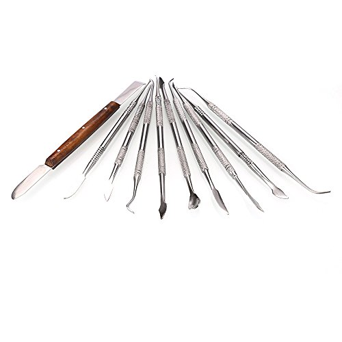 Professional 10 pcs/set Dental Lab Equipment Wax Carving Tools Set Surgical Dentist Sculpture Knife Instruments Tool Kit