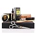 Beard Grooming Kit,5-in-1,Unscented Beard Oil and Beard Balm,Beard Brush,Barber Scissors for Styling,Beard Comb，Mustache Trimming Set for Men Care
