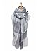 Cozy Checked Plaid Blanket Scarf - Soul Young Tartan Stylish Cape Wrap Shawl for Women and Men(One Size,Grey)