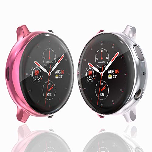 Haojavo 3 Pack Screen Protector Case for Samsung Galaxy Watch Active 2 44mm, Soft TPU Slim Fit Full Cover Screen Protector Case for Galaxy Watch Active 2 44mm Smartwatch Bands Accessories Black