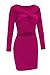 Women's Long Sleeve Cut Out Bandage Bodycon Party Clubwear Dress M Rose Red