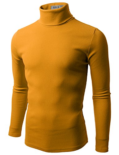 mens mustard yellow turtleneck