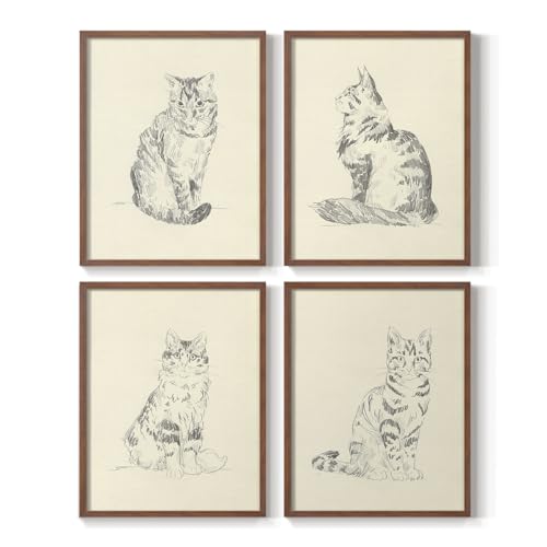 Renditions Gallery Set of 4 Peel & Stick Framed Prints, Abstract Wall Art, Dome…