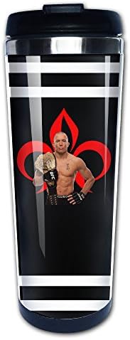 QiBePlo Georges St-Pierre Vacuum Stainless Steel Thermos Coffee Mug Starbucks Mug Thermal Mug Travel Tumbler