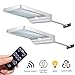 Romatpretty Outdoor Solar Gutter Wall Sconces with Mounting Pole 48 LED Remote Control Security Lighting Motion Sensor Adjustable Color Temperature for Garage Porch Barn Fence, 2 Pack, White
