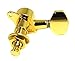 Gold Electric Guitar Tuners/Machine Heads - 6pc. In-line Right for Standard Telecaster(tm) Configuration