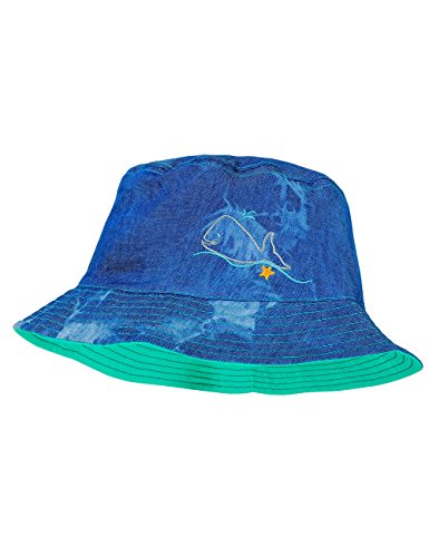 maximo Hut WAL Reversible Hat, Multicoloured (Dark Jeans/Aqua 6370), 49 cm for Babies