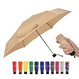 Ke.movan Travel Compact Umbrella Mini Sun Umbrella Ultra Light Parasol - Fits Men & Women (Ver 1.-Khaki)