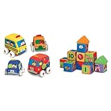 Product Bundle Melissa & Doug Pull-Back Vehicles & Building Blocks Bundle Book
