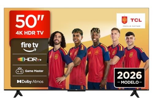 50V6D Televisor 50 Pulgadas 4K UHD Smart TV, Fire TV, Alexa Integrado, Dolby Vision & Atmos, Game Master, HDR10+, Control por Voz