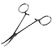 Joycentre 4.92 Inch Dog Cat Pet Hemostat Forceps Scissors Ear Hair Clamp Stainless Steel Hair Puller Remover with Locking Ratchet (Curved)