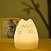 Lafedy LED Night Light Kitty Cute Multicolor Silicone Soft Baby Light,Portable USB Rechargeable Sensitive Tap Control GIFT Night Lamp for Baby Kids Girl(Rich cat)