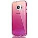 Samsung Galaxy S7, G9300 Gradient Color Mirror Soft TPU Case with Shockproof PC Bumper for S7 (Rose)