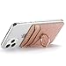 ACRSIKR Card Holder for Back of Phone, RFID Blocking Glitter Cell Phone Credit Wallet with Ring Pocket Stick on iPhone