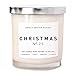 Christmas Candle Natural Soy Wax Candle White Jar Silver Lid Scented Apple Cider Cinnamon Fresh Cut Tree Cookies Orange Holiday Fall Winter Lead and Gluten Free Cotton Wicks Made in USA Home Decor
