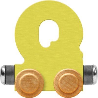 Maple Landmark NameTrain Pastel Letter Car Q - Made in USA (Yellow)