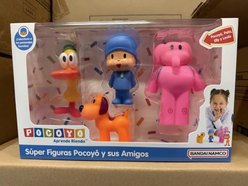 BANDAI Pack of 4 Super Figures Pocoyo and His Friends