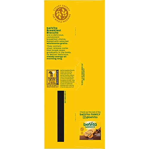 BELVITA BREAKFAST BARS BISCUITS, GOLDEN OAT, VALUE PACK, 12 PACKS (4 BISCUITS PER PACK)
