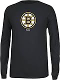 NHL Boston Bruins Men's Jersey Crest Long Sleeve Tee, Large, Black