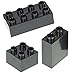 Premium Big Briks Black Basic Builder Set #1 - 84 Pack - (Big LEGO DUPLO Compatible) - Large Pegs