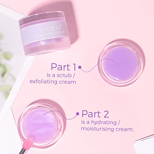 Lip Scrubs Exfoliator & Moisturizer, Double Effect Lip Mask Overnight