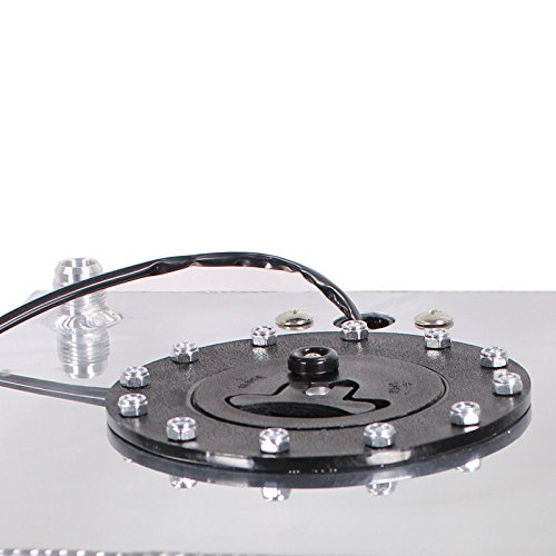 10 Gallon OEM New Polished Aluminum Fuel Cell Gas Tank & Level Sender Hot Rod Rat Rod V8