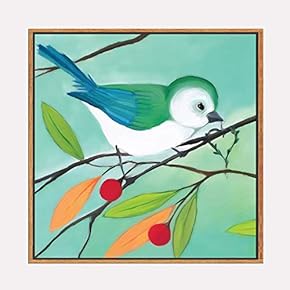 Framed Canvas Wall Art for Living Room, Bedroom Beautiful Watercolor Birds Canvas Prints for Home Decoration Ready to Hanging - 16x16 inches