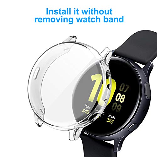 [3 Pack] Screen Protector Case for Galaxy Active 2 44mm Smartwatch, Soft Clear TPU Full Coverage Case Anti-Scratch Protective Cover Shell Compatible with Galaxy Active 2 44mm Smartwatch Accessories - Thumbnail 2