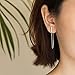 Chain Earrings for Women Gold Dangle Earrings For Women Hypoallergenic Gold Plated Earrings for Women Sterling Silver Gold Stud Earrings for Women (6cm-Gold)