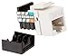 Leviton 5G108-BW5 GigaMax 5E QuickPort Connector, Cat 5E, White, 25-Pack primary