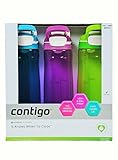 Contigo Cortland Autoseal Water Bottles, 24oz -3 Pack (Scuba,Radiant Orchid,Citron)