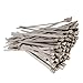 Vktech 100pcs Stainless Steel Exhaust Wrap Coated Locking Cable Zip Ties 4.6*150mm