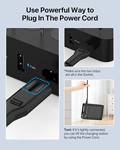 SooPii USB Charging Station, Multiple USB Charger Station for Multible Devices, mixed Cables Included, Charging Organizer for Phones,Tablets, and Other Electronics