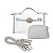 Clear Crossbody Messenger Shoulder Bag for Women Adjustable Strap, NFL Stadium Approved Trasparent Purse (Gray)