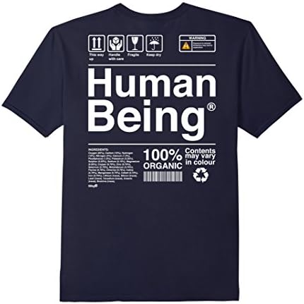 Mens Human Being Science Ingredients tshirts Medium Navy