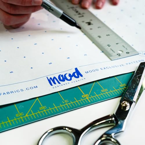 White Dotted Pattern Paper - 3 Yards Bundle for Sewing, Crafting, and Drawing by Mood Exclusive Fabric, Standard Weight 40 inch Width, Sewing Tracing Paper