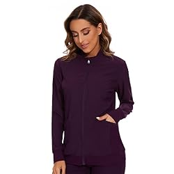 COZYFIT Scrub Jackets for Woman, Zip Front Nurse