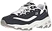 Skechers womens D'lites Looking Glass Memory Foam Lace-up Sneaker,Navy/White Lace,8.5 M US