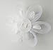 Coolr Fascinator Hair Clip Cocktail Headwear Flower Bridal Headpieces (White)
