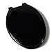 Deluxe Black Wood Elongated Toilet Seat