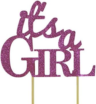 All About Details Pink It's-a-girl Cake Topper