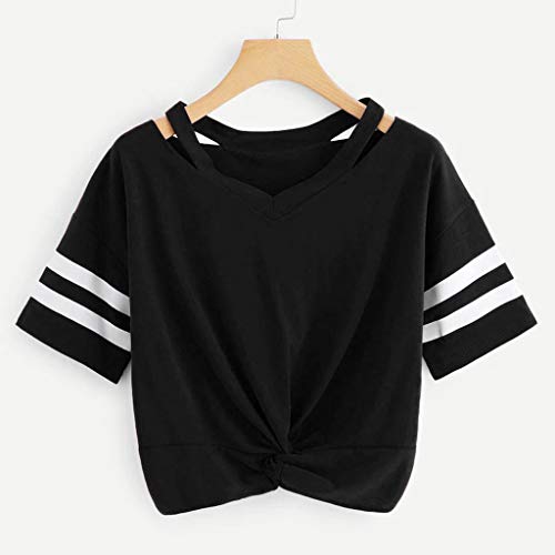 Women's Sexy Tops 2019 Fashion,YEZIJIN Women Ladies Short T-Shirt Short Sleeve Round Neck Casual Tops Blouse White