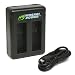 Wasabi Power Dual USB Battery Charger for GoPro HERO8 Black, HERO7 Black, HERO6 Black, HERO5 Black, Hero 2018 Model