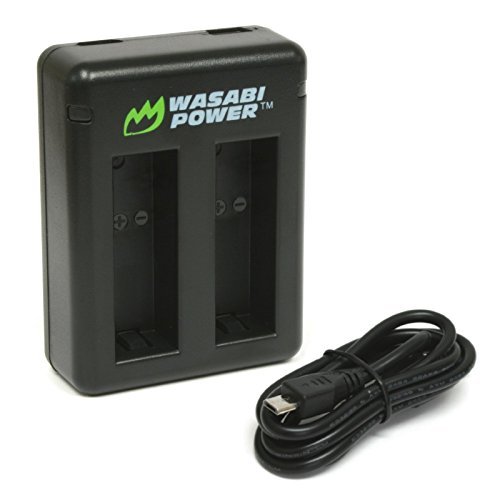 Wasabi Power Dual USB Battery Charger for GoPro HERO8 Black, HERO7 Black, HERO6 Black, HERO5 Black, Hero 2018 Model