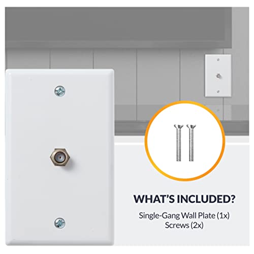 Newhouse Hardware 1-Port TV Cable Wall Plate, F Connector, for Coax ...