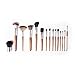 Vanity Planet Pallete Professional Makeup Brush - Soft Synthetic Bristles, Birchwood Set - Pack of 15