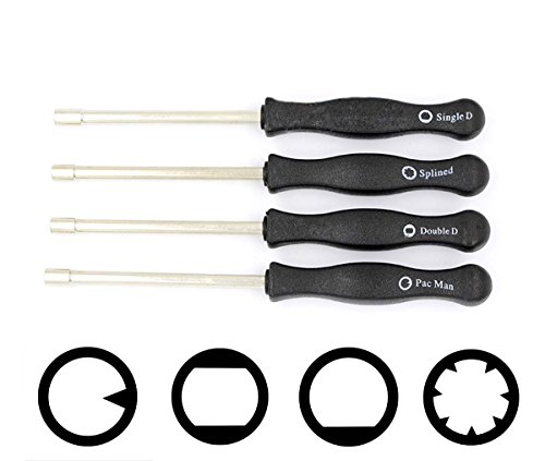AUTOKAY 4pcs 2 Cycle Carburetor Adjustment Tool Kit Set Splined D Double D Pacman